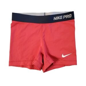 Nike Pro Women's Red Compression Workout Shorts Small